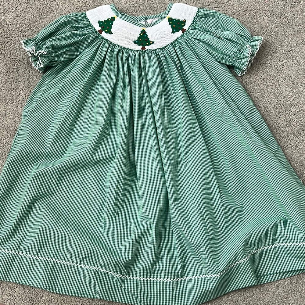 4T southern smocked company Christmas dress